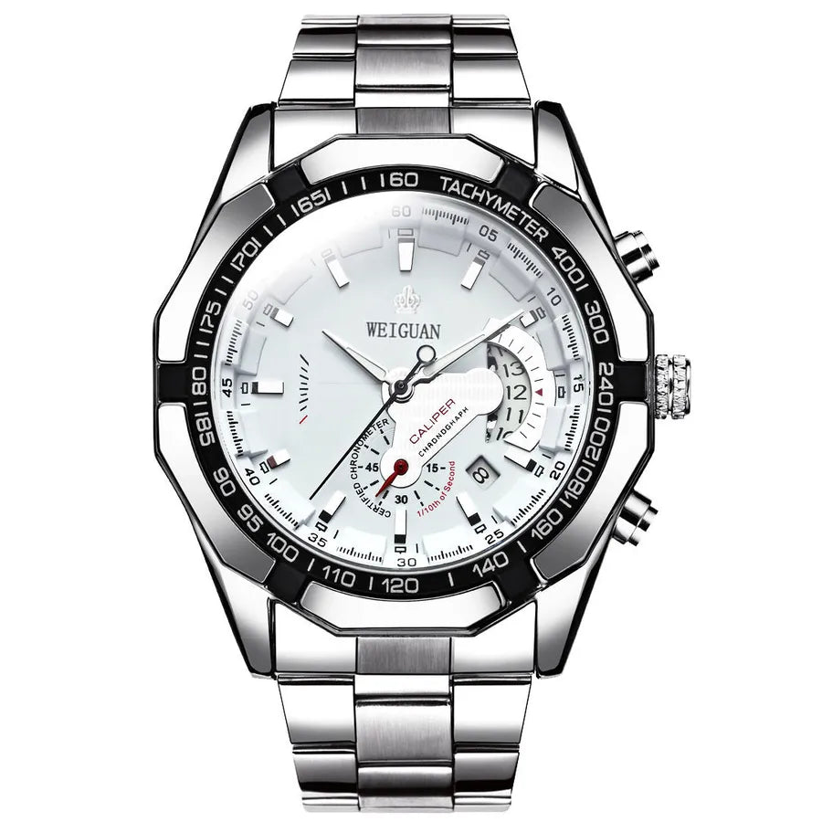 casual geometric single folding buckle quartz men's watches