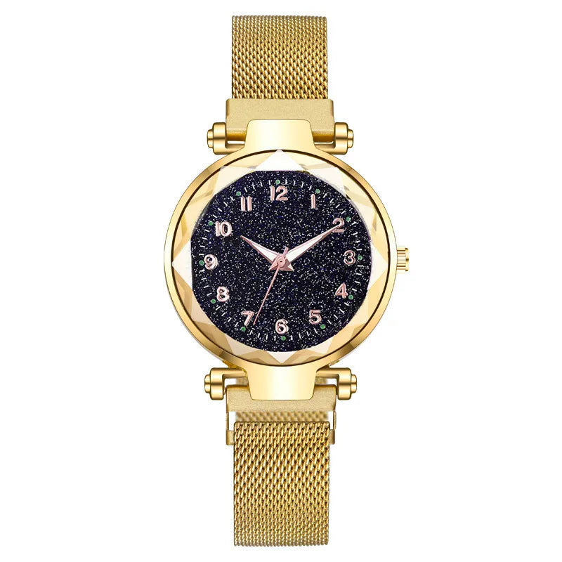 Simple Style Starry Sky Suction Buckle Quartz Watch Women's Watches
