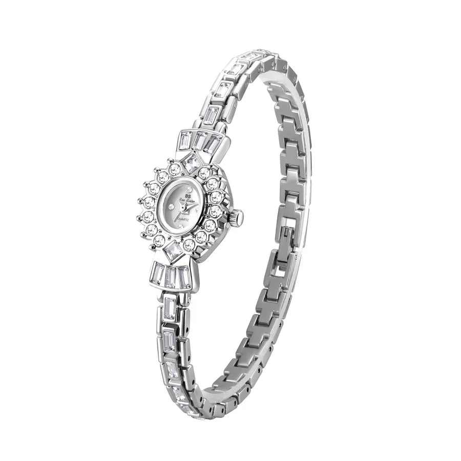 Luxurious Shiny Solid Color Jewelry Buckle Quartz Watch Women's Watches