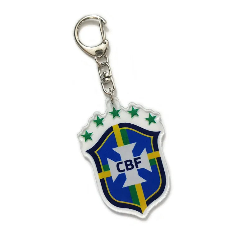 Modern Style National Flag Symbol Acrylic Unisex Keychain
