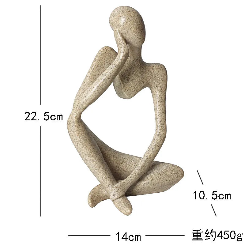 Simple Style Artistic Human Resin Ornaments Artificial Decorations
