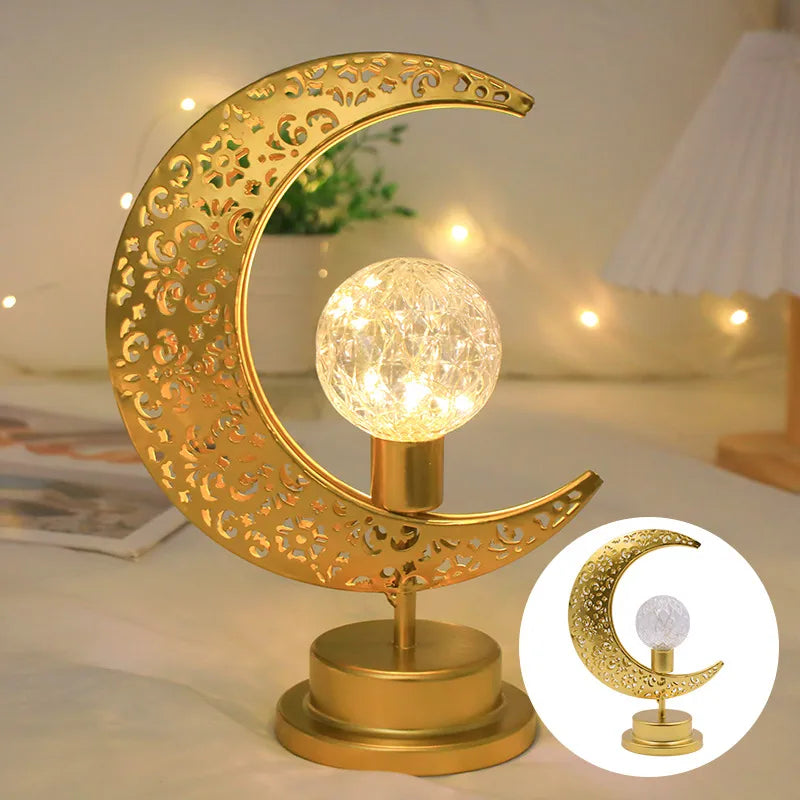 Casual Romantic Simple Style Moon Plastic Iron Indoor Party Night Lights Led Lights Night Lights