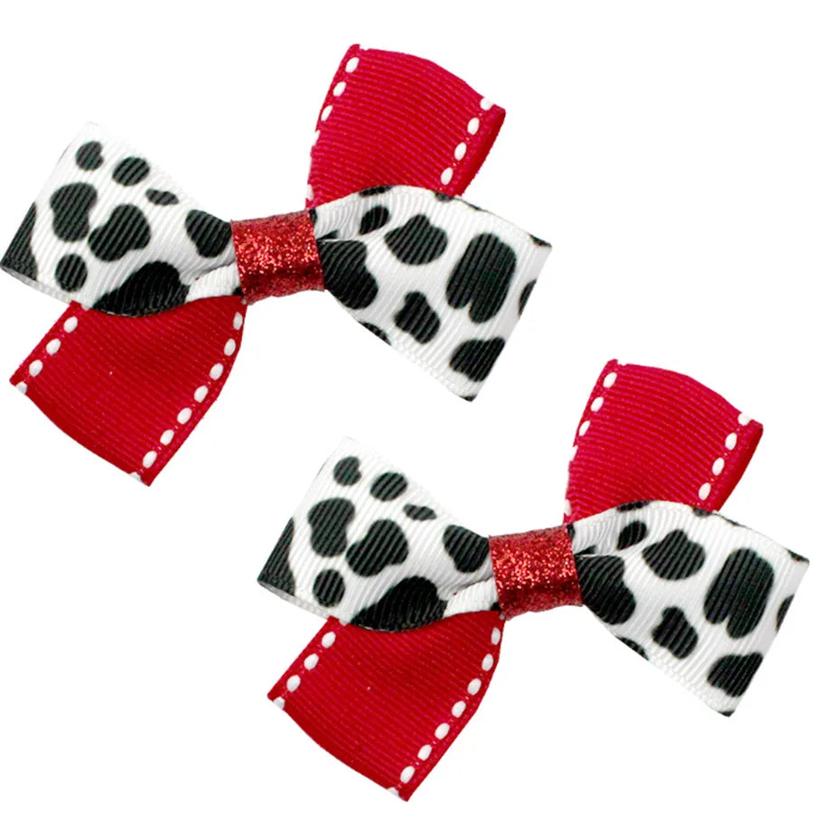 Hot Selling  Milk Bow Western Denim cowgirl   Children's Hairpin
