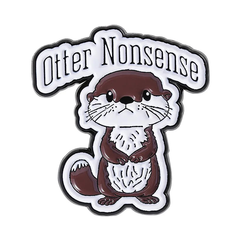 Creative Cartoon Cute Badger Mouse Hedgehog Goose Crow Dinosaur Alloy Baked Paint Shoe Cap Clothes Brooch Pin Children's Unisex