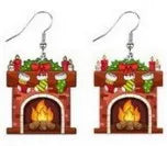 Cartoon Christmas Tree Deer Cow Cat Rainbow Earrings Women's Acrylic Animal Zodiac Letter Number Text Design Jewelry Accessories