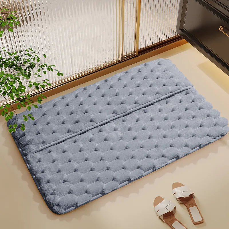 Casual Solid Color Polyester Fiber (polyester) carpet Bathing