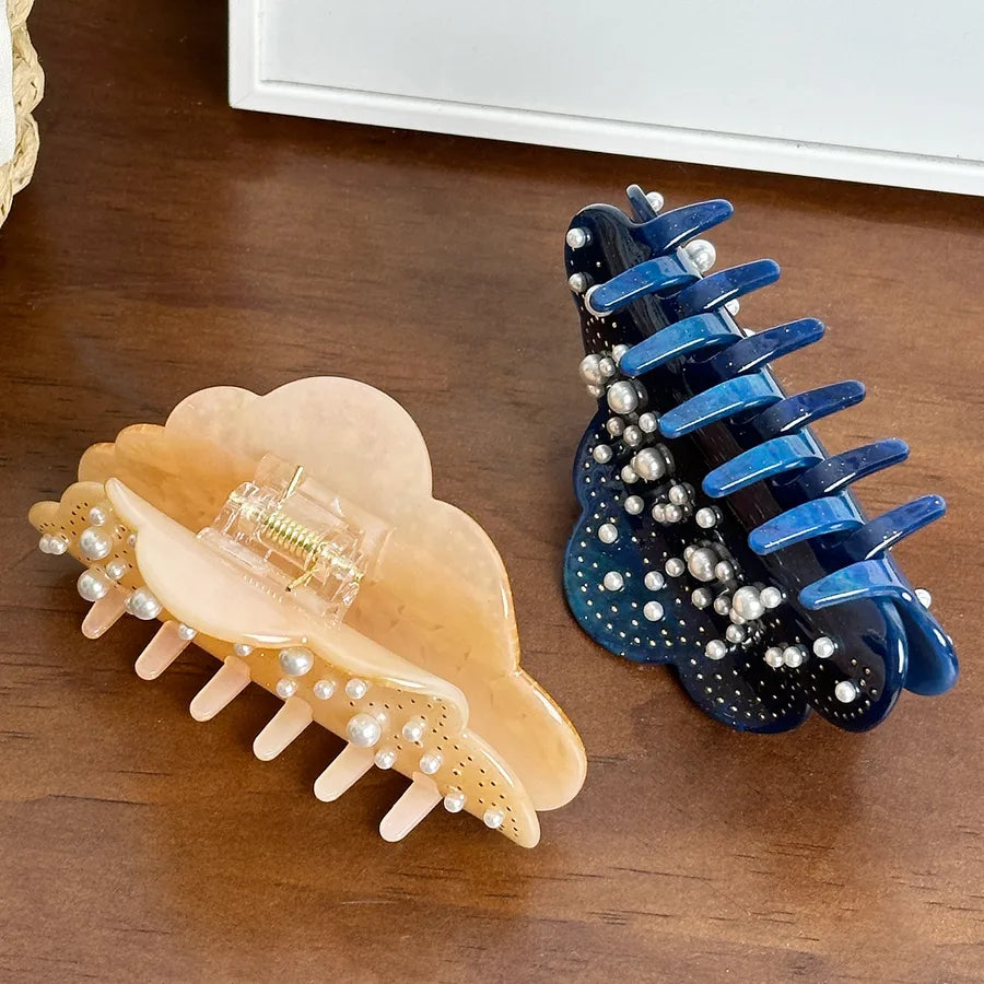 Elegant Streetwear Women's Clouds Arylic Inlay Artificial Pearls Hair Claws