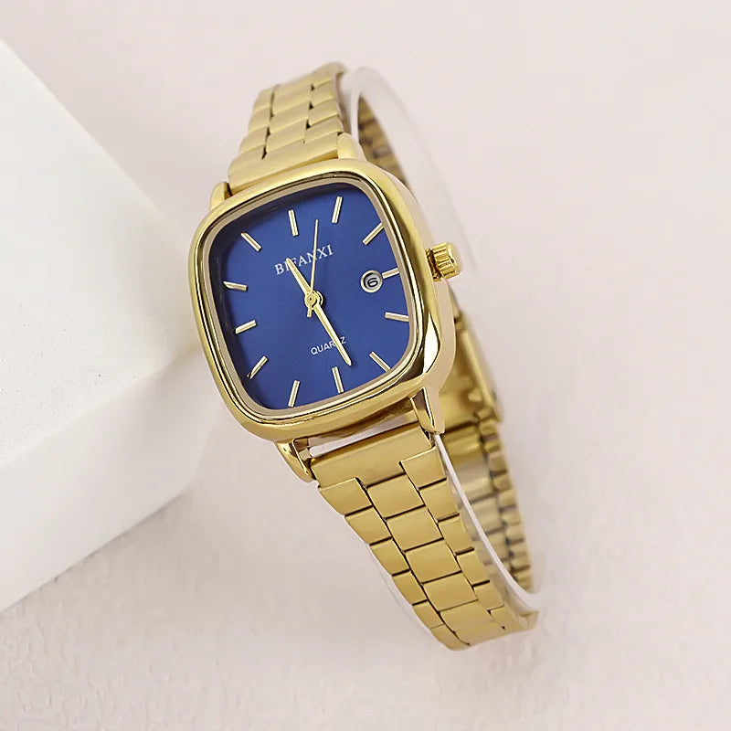 Business Solid Color Horseshoe Buckle Quartz Watch Women's Watches