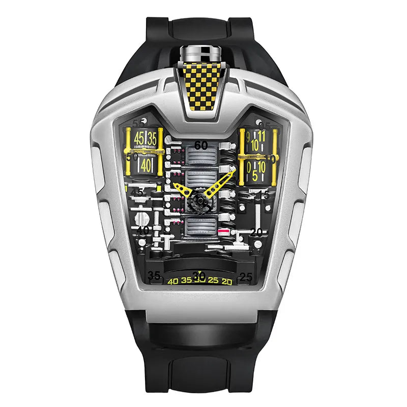 Sports Solid Color Single Folding Buckle Quartz Watch Men's Watches