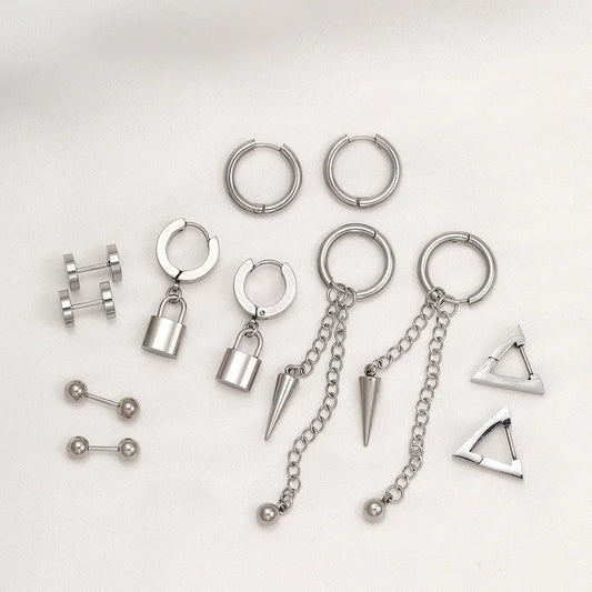 1 Set IG Style Simple Style Geometric Plating Alloy Earrings