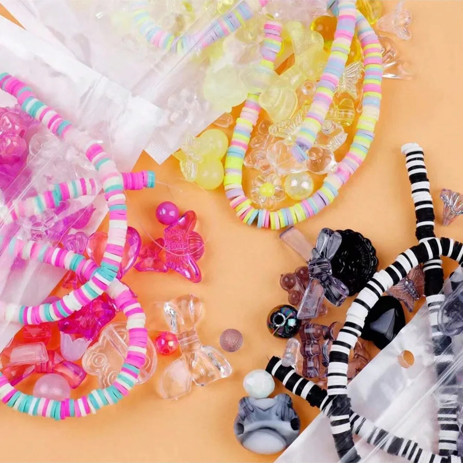 1 Set 20*30mm Diameter 10mm Diameter 5mm Hole Under 1mm Resin Letter Bow Knot Snowflake Pendant Beads rope