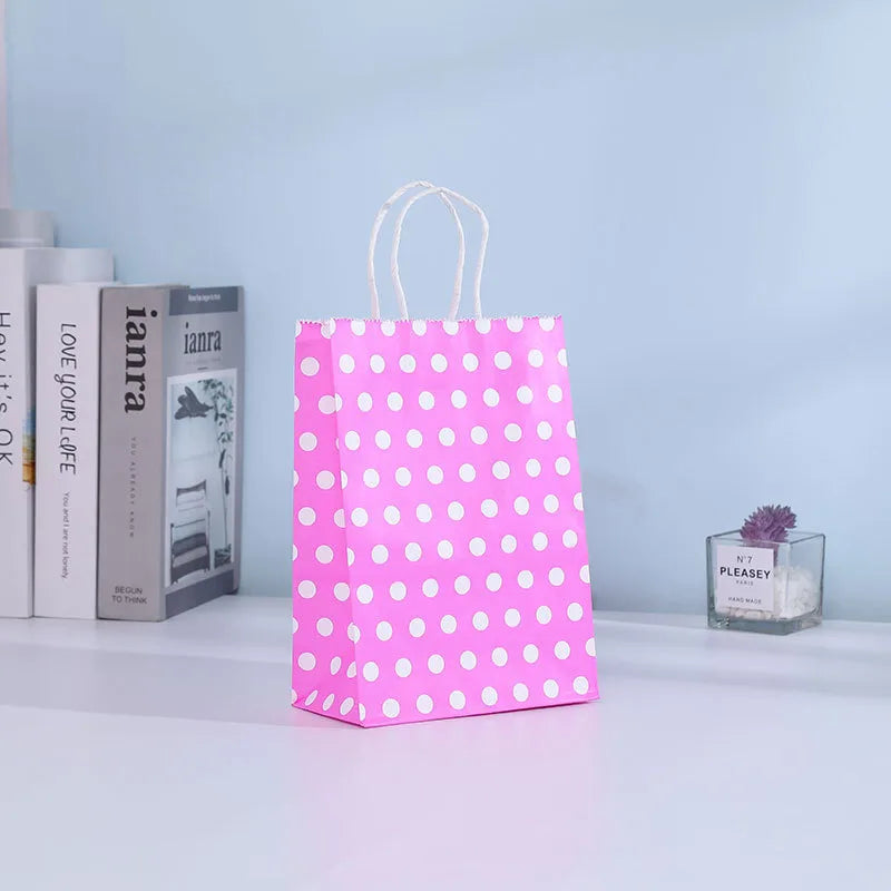 birthday polka dots kraft paper party gift wrapping supplies