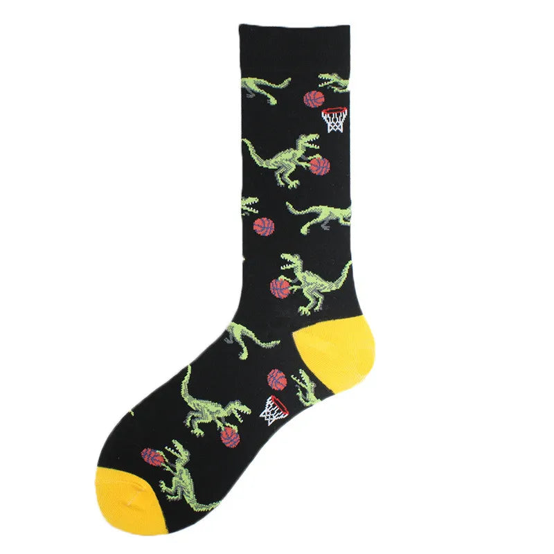 men's cartoon style cartoon cotton crew socks a pair