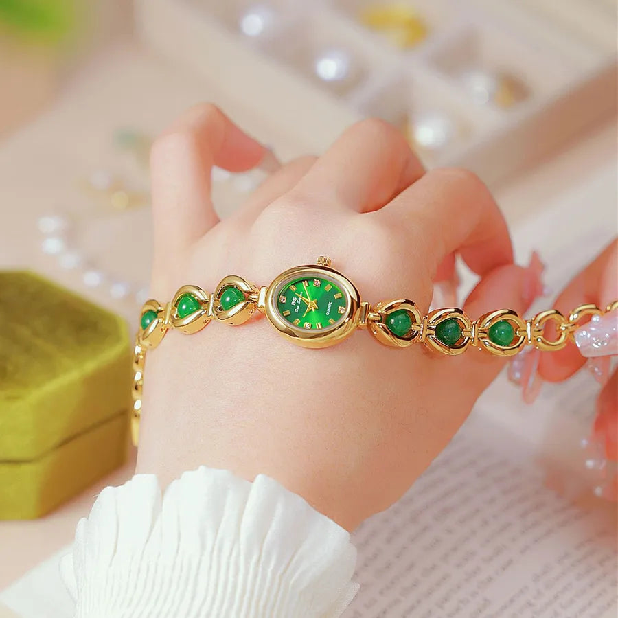 Simple Style Classic Style Solid Color Jewelry Buckle Quartz Women's Watches