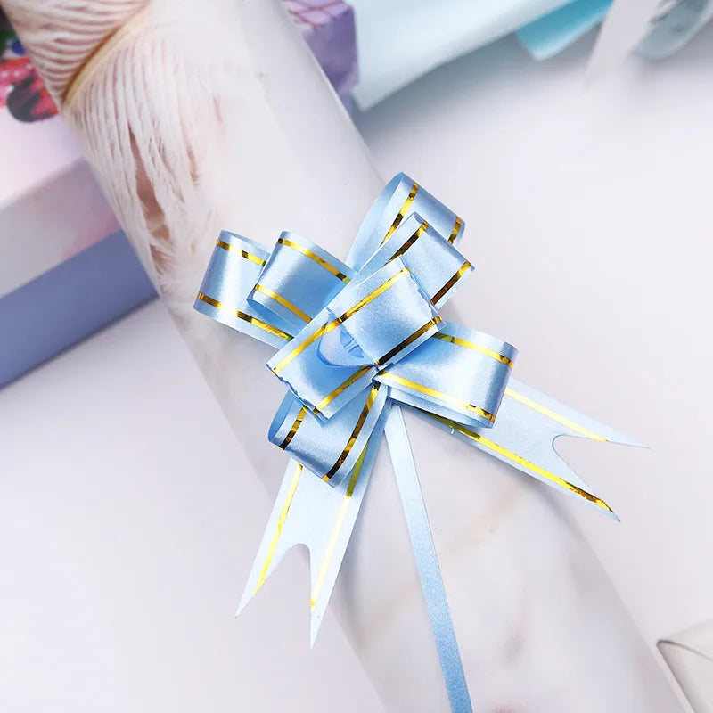 Free Shipping 15# Trumpeter Flower Christmas Holiday Decoration Gift Packaging PP Plastic Flower Bow Ribbon