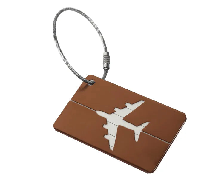 Aluminum alloy luggage tag boarding metal luggage aircraft shipping elevator tag  spot factory wholesale