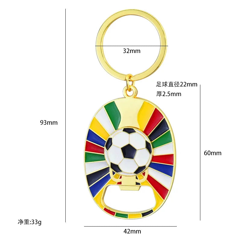 fashion football alloy unisex keychain 1 piece