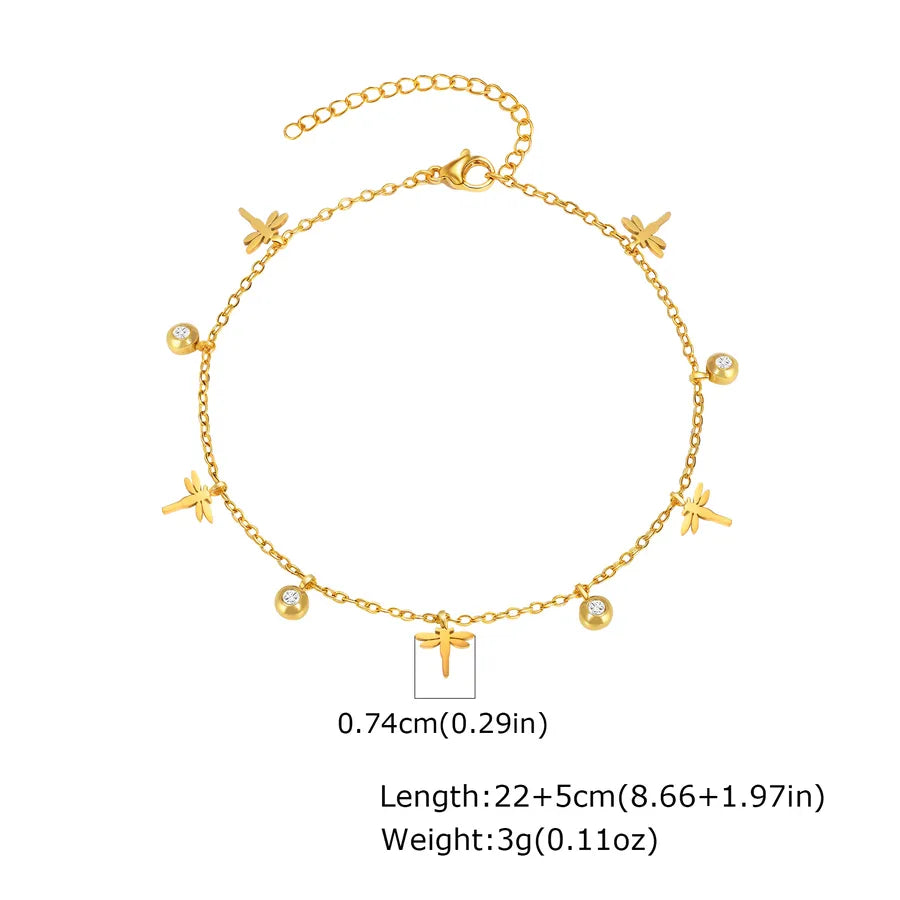 Wholesale Jewelry Simple Style Cross Crown 201 Stainless Steel Anklet