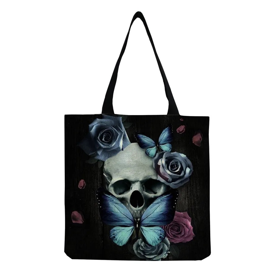 Unisex Casual Punk Skull Shopping bags