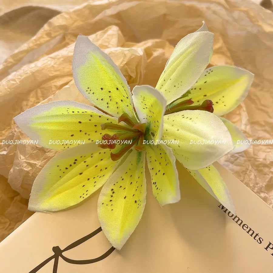 Elegant Pastoral Women's Flower Cloth Hair Clip Hair Claws