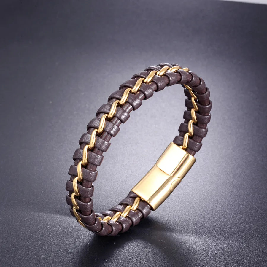 Classic Style Geometric Stainless Steel 18K Gold Plated None Bangle In Bulk