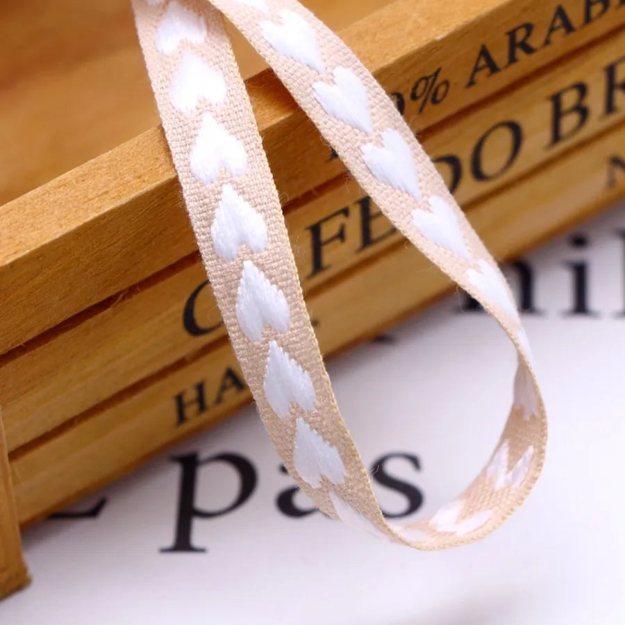 Casual Elegant Simple Style Heart Shape Cotton Holiday Wedding Birthday Colored Ribbons Party Supplies Gift Wrapping Supplies 1 Roll