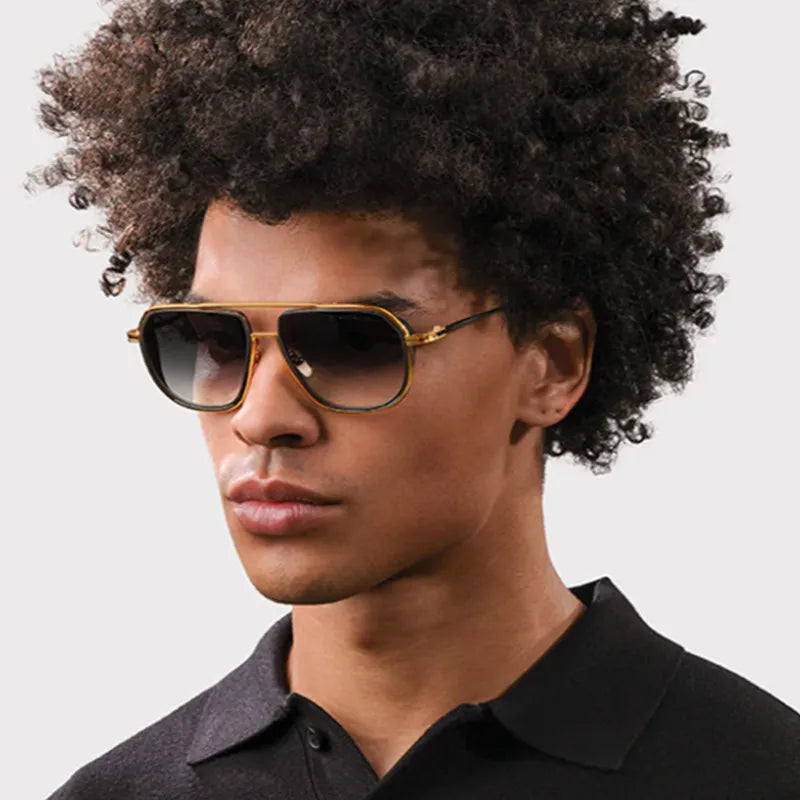 Elegant  Gradient Color Pc Square Full Frame Men's Sunglasses