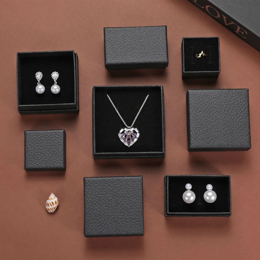 1 Piece Paper Classical Daily Solid Color Jewelry Boxes