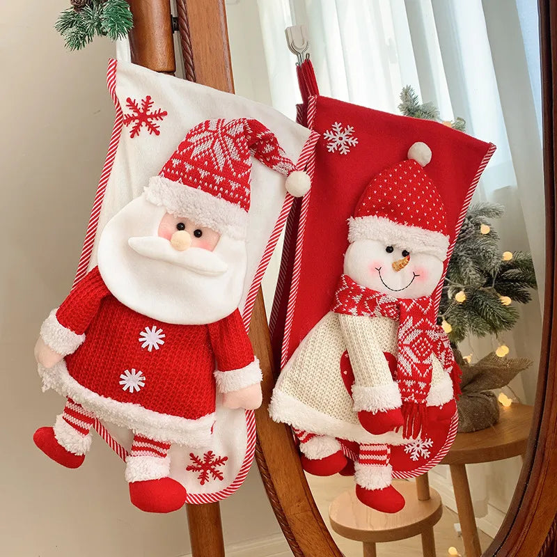 Christmas Fashion Santa Claus Snowman Nonwoven Party Christmas socks