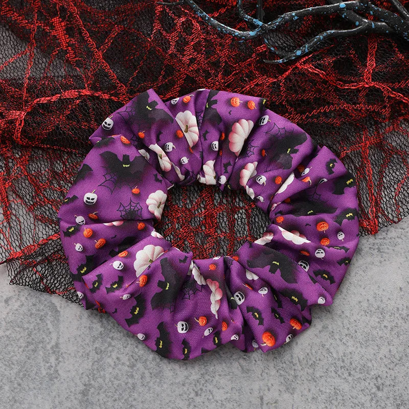 modern style skull cloth hair tie