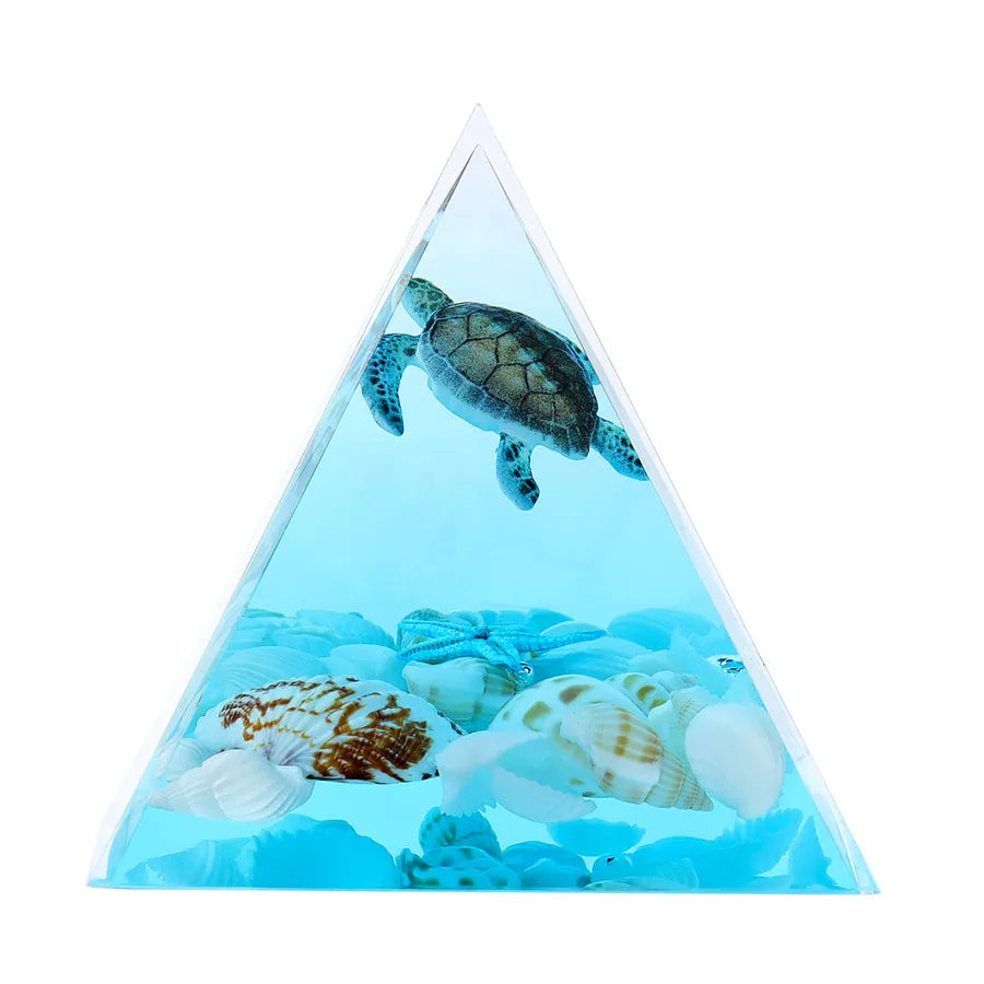 Marine Style Starfish Ocean Resin Crystal Pyramid Decoration Artificial Decorations