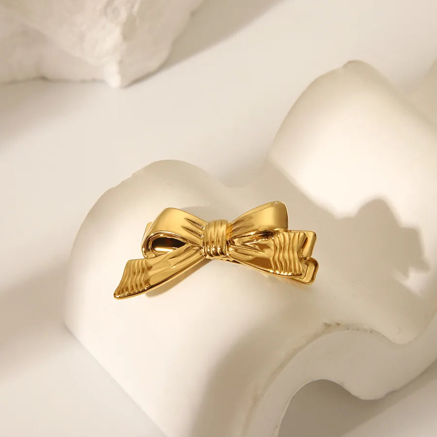 Classic Style Women's Dragonfly Butterfly Bowtie 304 Stainless Steel Hair Clip