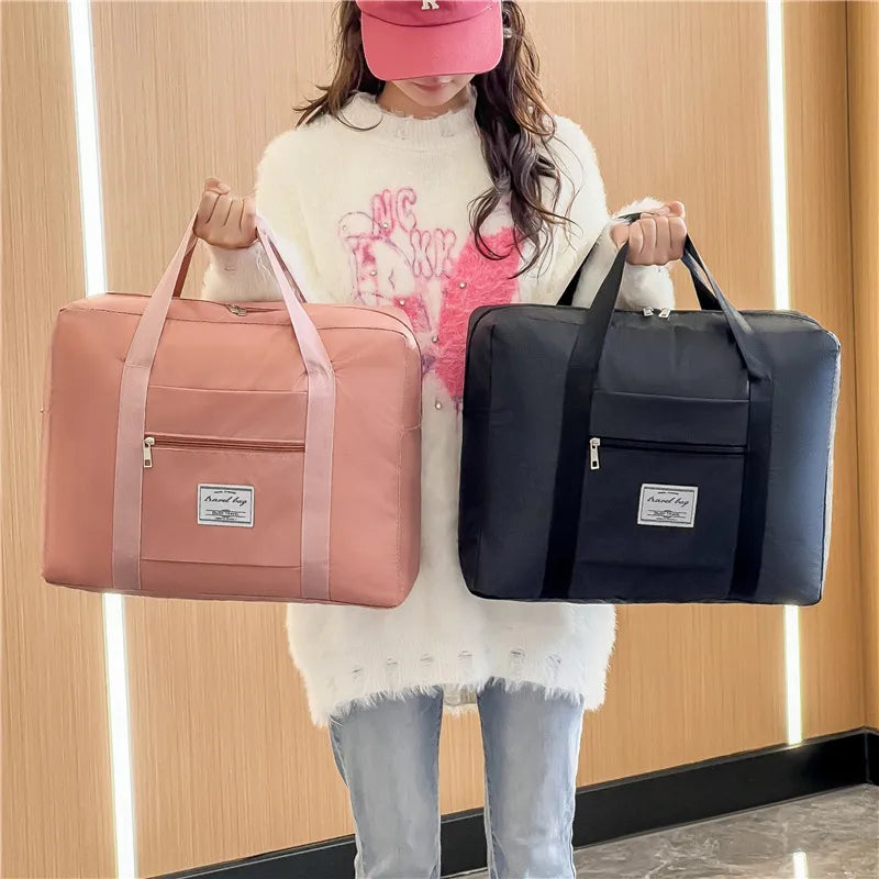 Unisex Simple Style Solid Color Oxford Cloth Travel Bags
