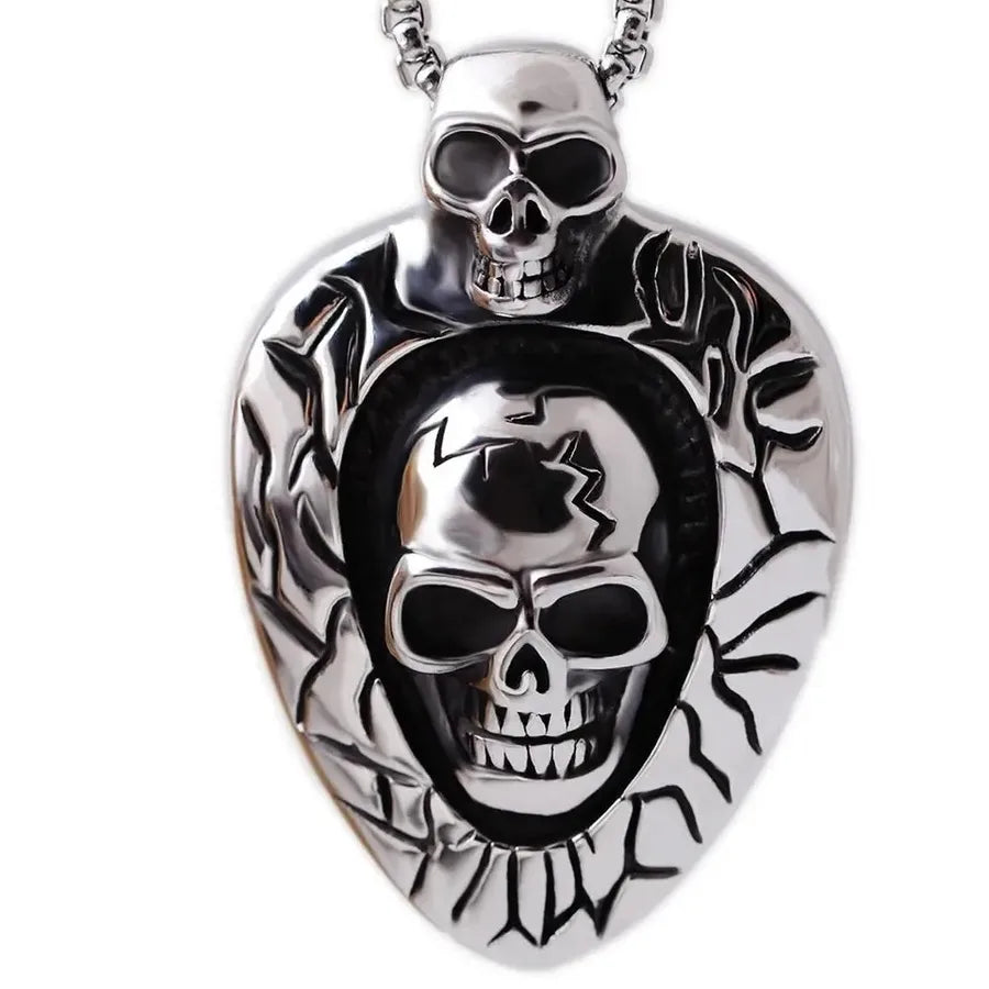 Retro Punk Cross Axe Alloy Titanium Steel Iron Plating Men's Pendant Necklace Men Pendant Necklaces