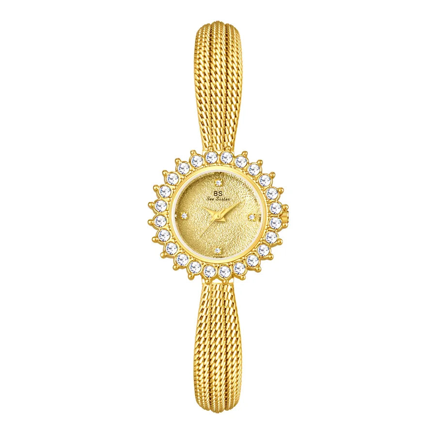 Elegant Simple Style Solid Color Single Folding Buckle Quartz Women's Watches