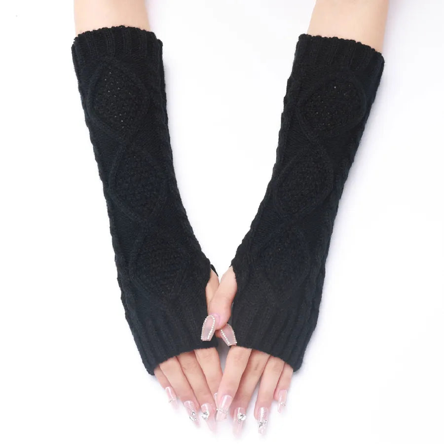 women's simple style solid color gloves 1 set