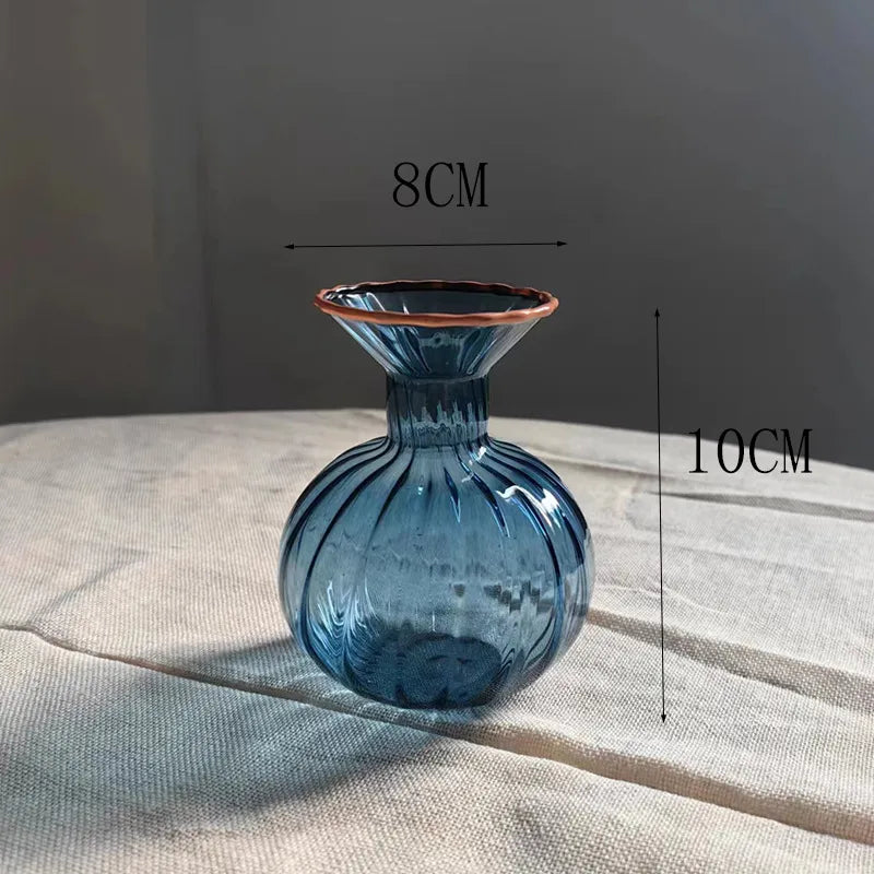 Simple Style Solid Color Glass Vase Artificial Decorations