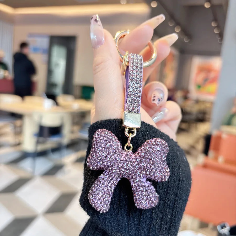 1 Piece Classic Style Bow Knot Metal Unisex Bag Pendant Keychain