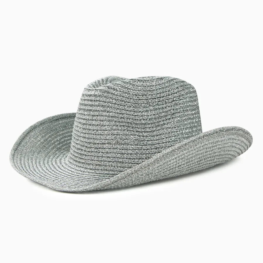 Women's Casual Modern Style Shiny Solid Color Crimping Big Eaves Straw Hat