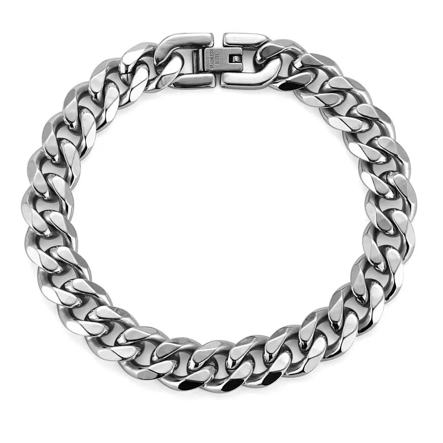 hip-hop geometric titanium steel polishing men's bracelets