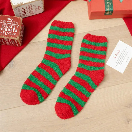 Christmas Christmas Women's Cartoon Polyester Jacquard Crew Socks A Pair