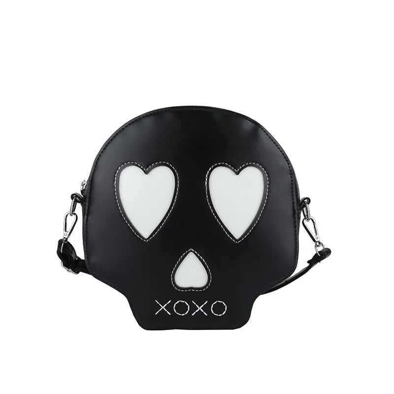 Large Capacity Skull Halloween Themed Women's Crossbody Bag Quirky Personality Single Shoulder Bag Casual Travel Nylon