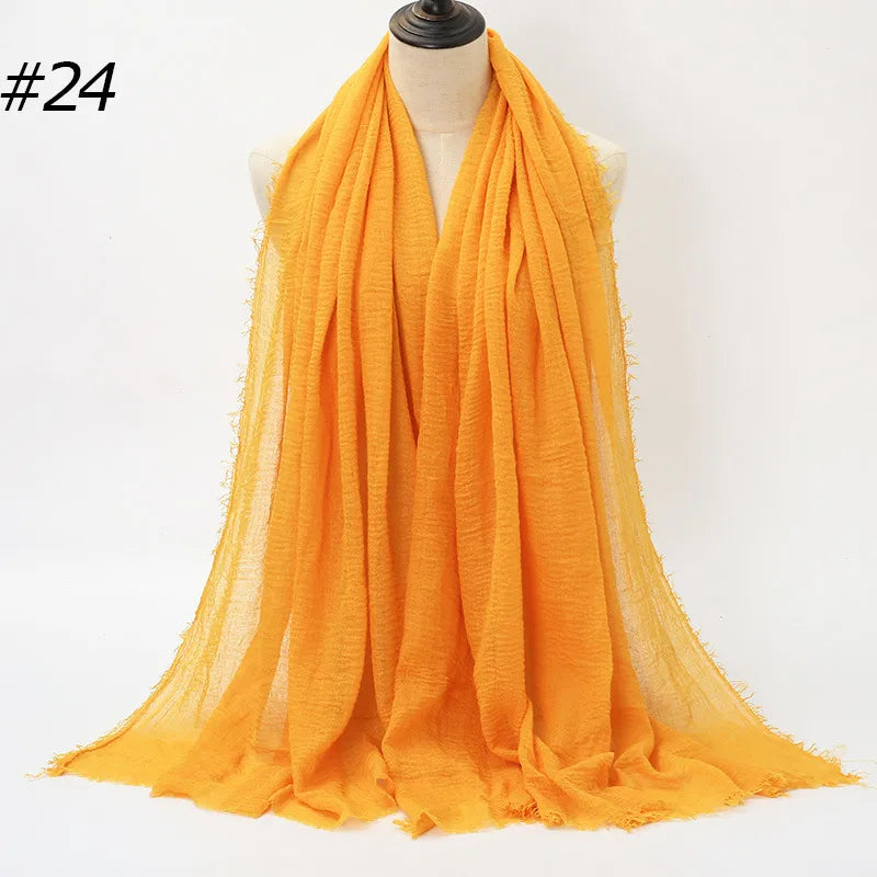 fashion solid color cotton pashmina scarves
