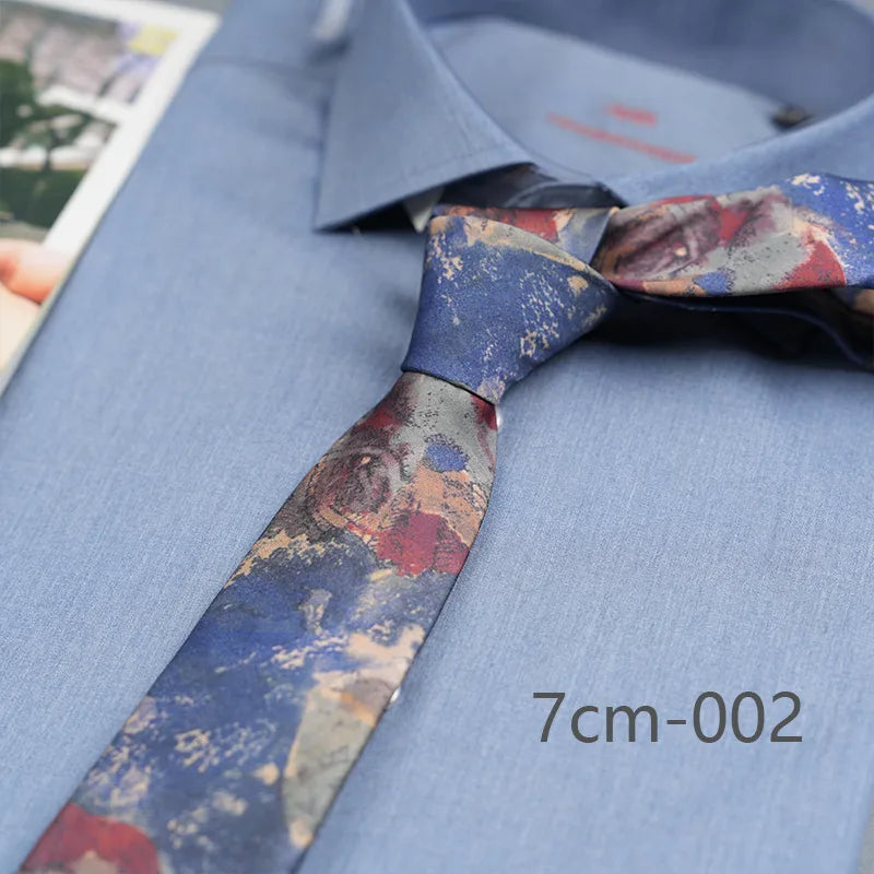 Casual Ditsy Floral Rhombus Polyester Yarn Men's Tie