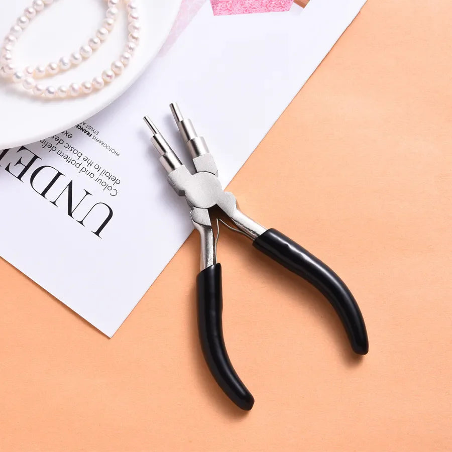 DIY Nickel Iron Round Nose Pliers Jewelry Making Hand Tool Winding Wire Shaping Six Section Pliers Carbon Steel Jewelry Accessories