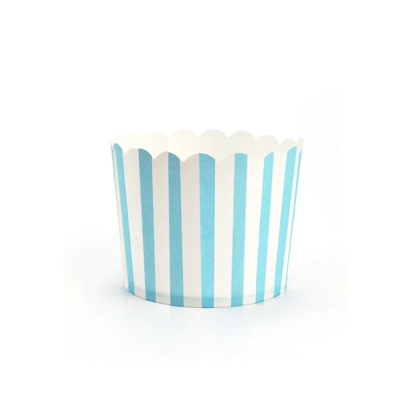Simple Style Stripe Polka Dots PE Paper cake cups