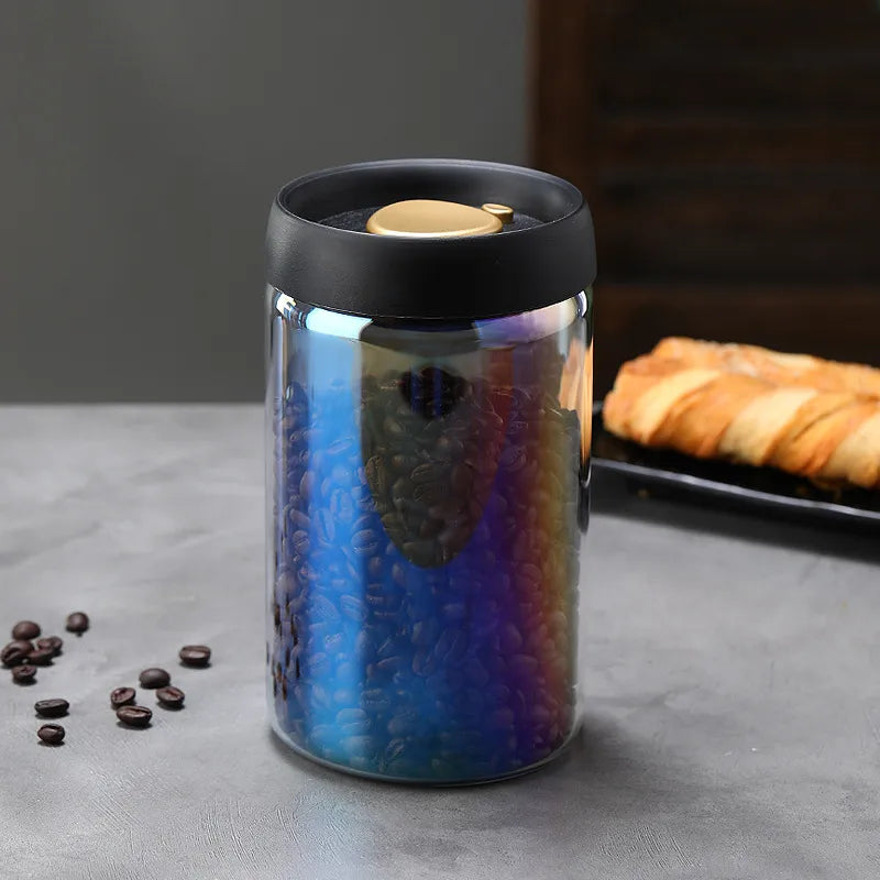 Simple Style Solid Color Glass Storage Container Box