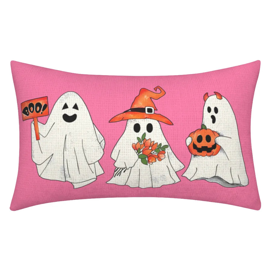 Halloween Cute Funny letter Ghost Polyester Pillow Cases Couch & Sofa Decor