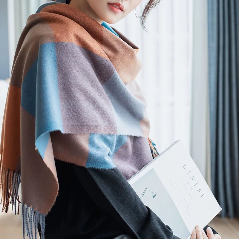 Women's Simple Style Commute Plaid Polyester Scarf