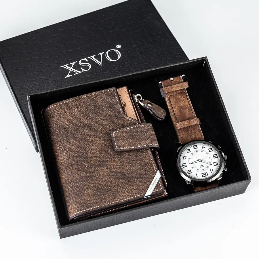 Casual Solid Color Buckle Quartz Men's Watches